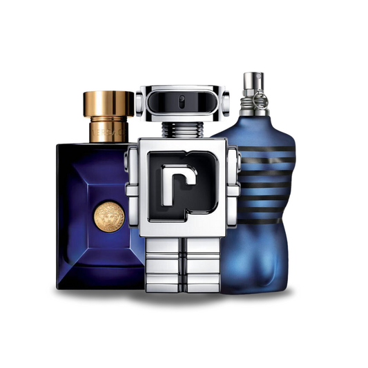 Set od 3 parfema | Versace DYLAN BLUE, Paco Rabanne PHANTOM, Jean Paul Gaultier ULTRA MALE 100 ml